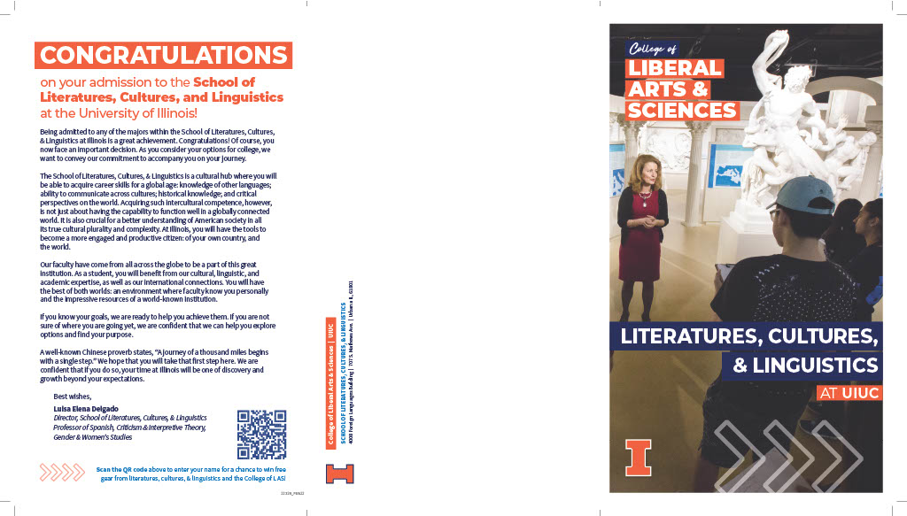 Image of SLCL admitted student brochure for Spring 2022