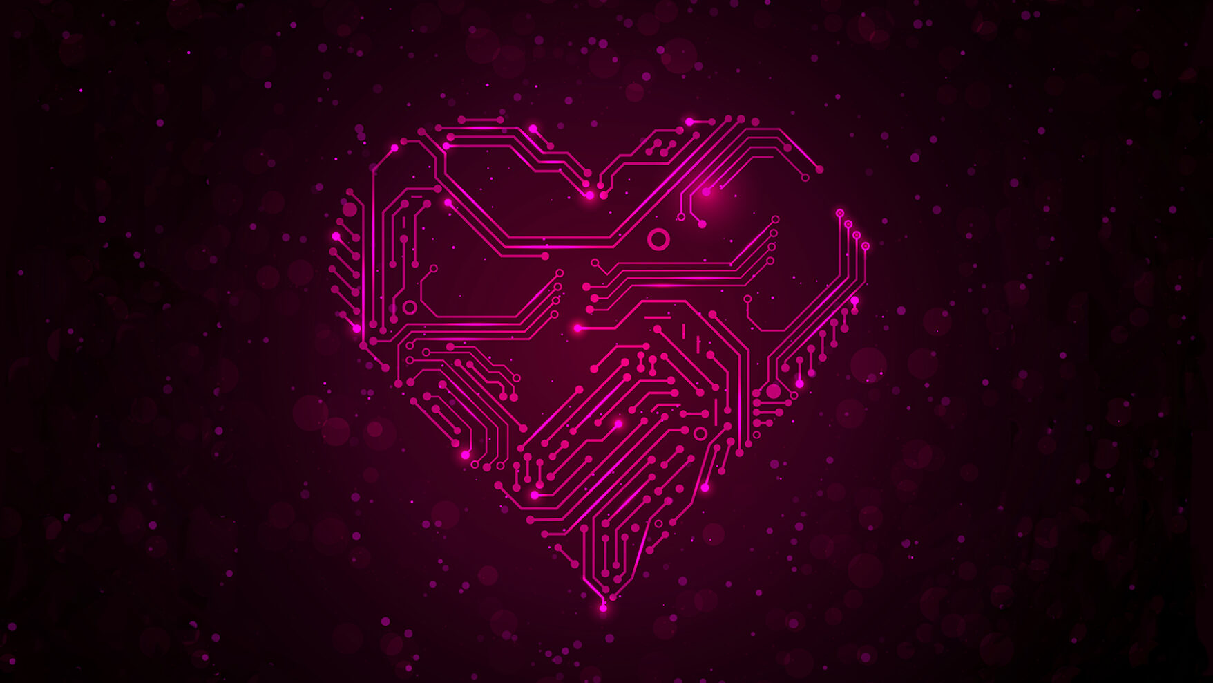 Digital pink heart