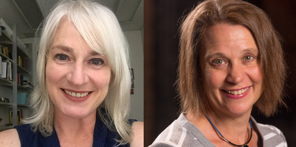 Headshots of two smiling women