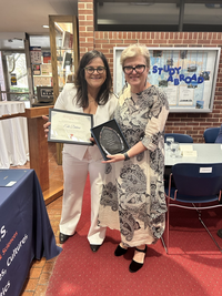 SLCL director Mariselle Meléndez with Eda Derhemi