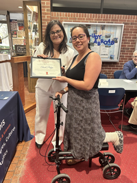 SLCL director with Araceli Pantoja