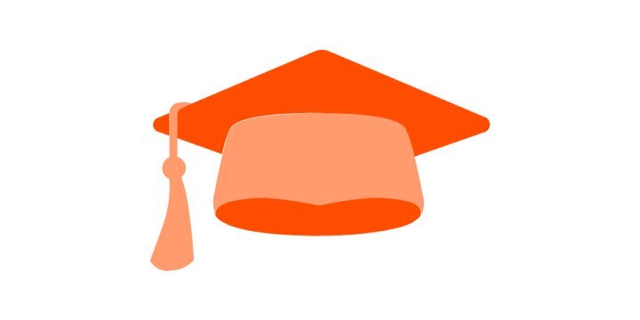 Art clipping of graduation cap