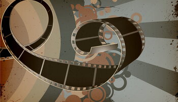 film strip with abstract background