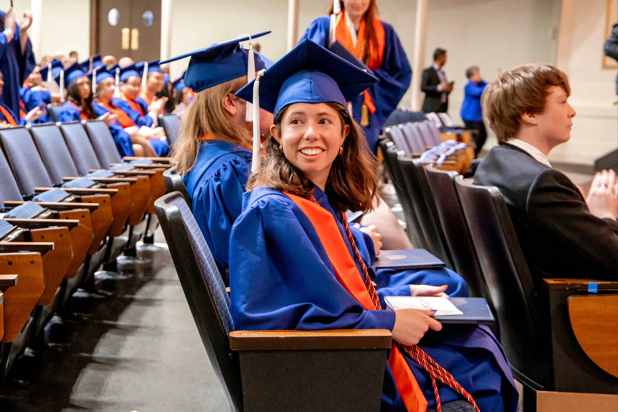 Student attending convocation ceremony