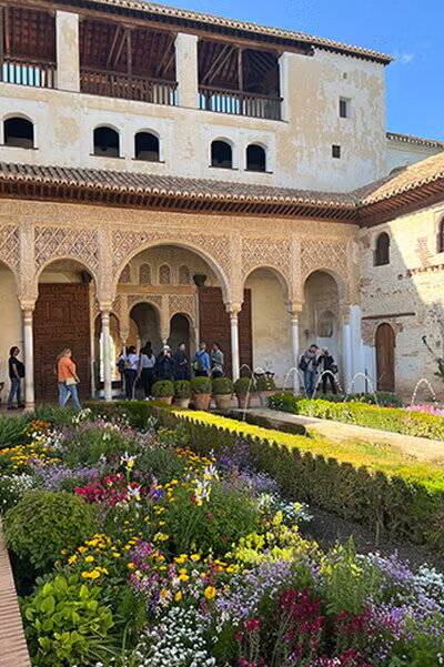 Garden in summer palace in Granada