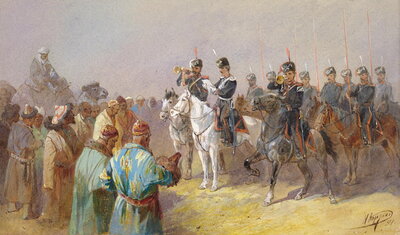Painting by Russian artist Nikolai Nikolaevich Karazin