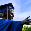 Alma Mater greets graduating students at the University of Illinois Urbana-Champaign. Photo taken on Wednesday, May 10, 2023. 