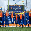 Students celebrate their accomplishments as graduates with confetti at the University of Illinois Urbana-Champaign Commencement Ceremony at Memorial Stadium on May 13, 2023.