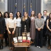 A group of 10 university students attending the US Goncourt Prize Selection in New York