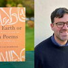 Book cover on left, man in glasses on right