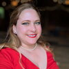 Woman in red dress