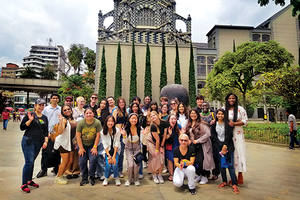 Members of the new Global Leaders Program in the College of LAS stop for a recent photo in Colombia.