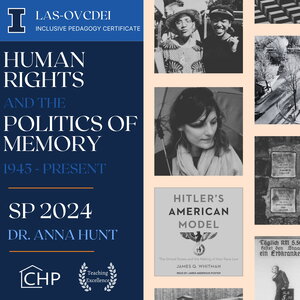 Class poster for “Human Rights and the Politics of Memory, 1945 – Present"