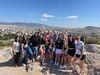 Group of students studying abroad in Athens