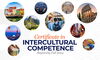 Bubbles with international landmarks with the text, "Certificate in Intercultural Competence: Beginning Fall 2024"