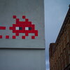 Pixel art on building 